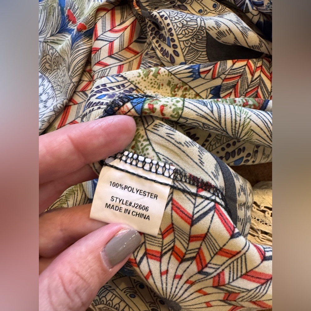 Multicolor Patterned Women's Kimono - image 5